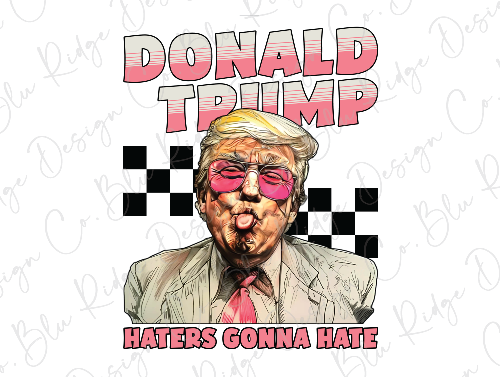 a donald trump shirt with the words haters on it