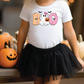 Girl Checkered Boo Ghost Graphic T-Shirt