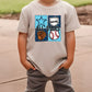 a young boy wearing a t - shirt that says all star baseball