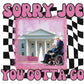 a picture of a man in a wheelchair in front of a white house