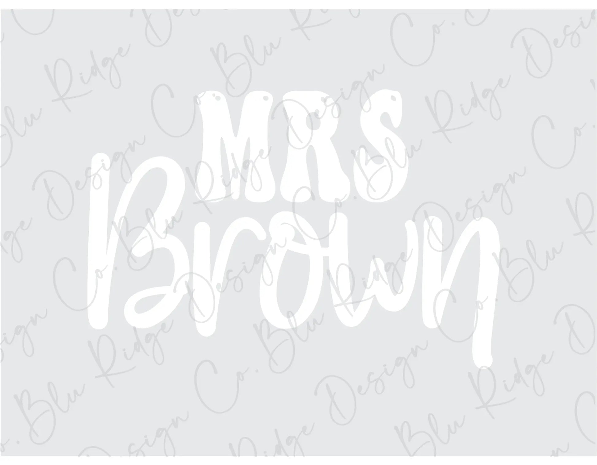 the words mr and mrs written in white on a gray background