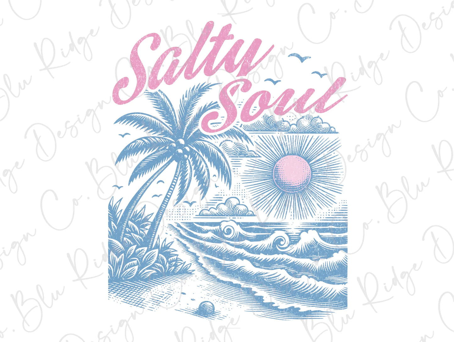 a t - shirt with the words salty soul on it