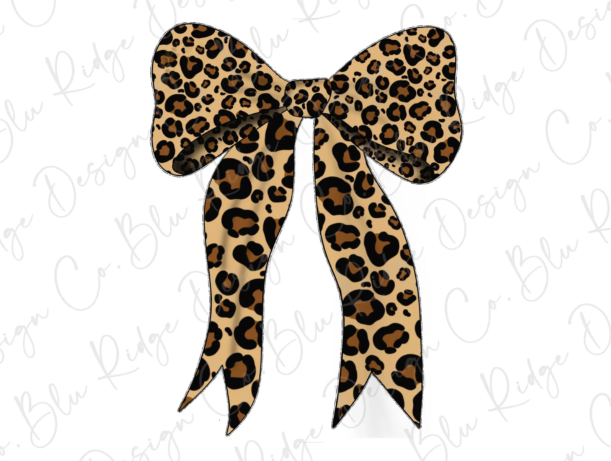 a leopard print bow on a white background