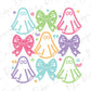 Halloween Ghost Coquette Neon Graphic T-Shirt