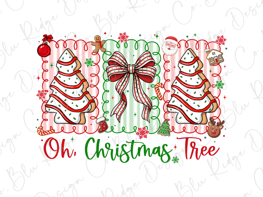 The image is a festive Christmas-themed collage featuring various holiday decorations such as Christmas trees, gingerbread men, snowflakes, and a bow. The text "Oh, Christmas Tree" is prominently displayed, suggesting the collage is a collection of images related to the Christmas season.