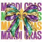 a mardi gras bow with the words mardi gras on it