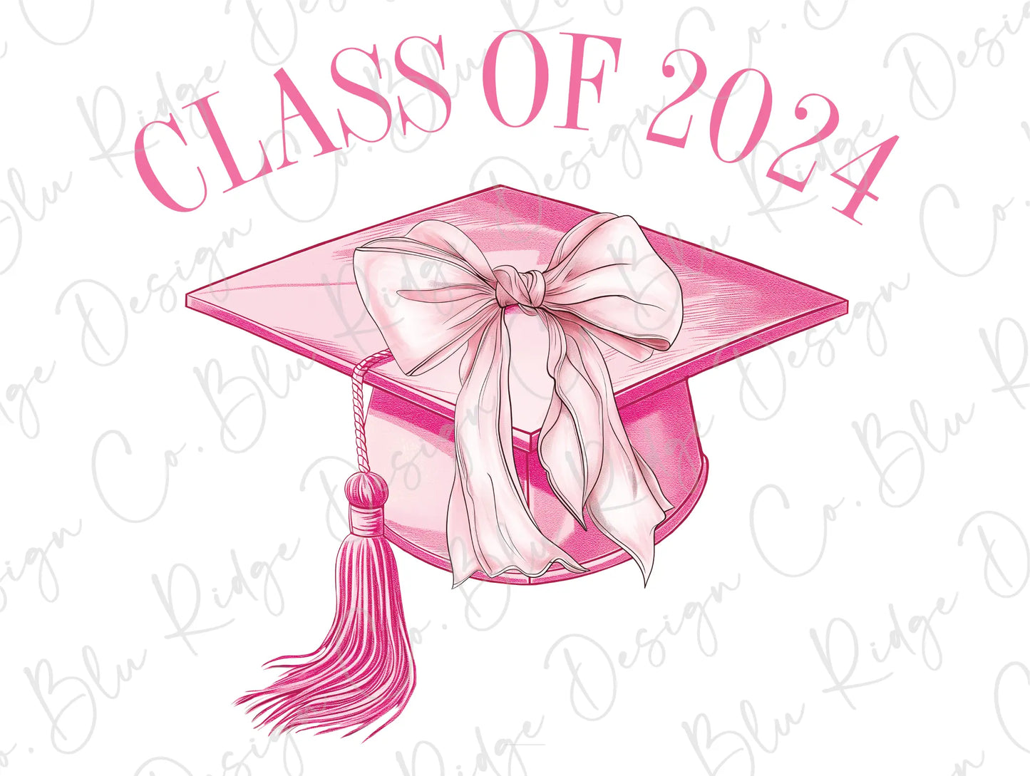 a pink graduation cap with a tassel on it