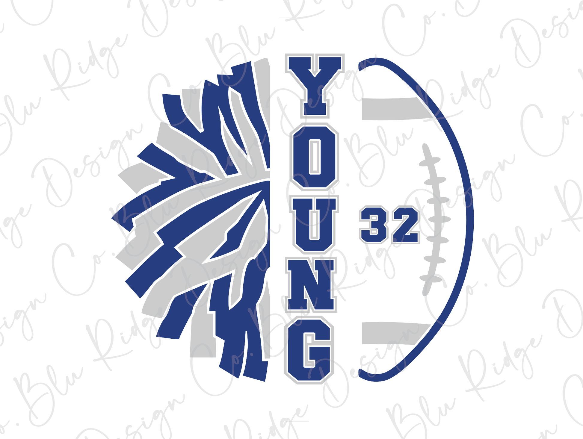 a young football logo on a white background