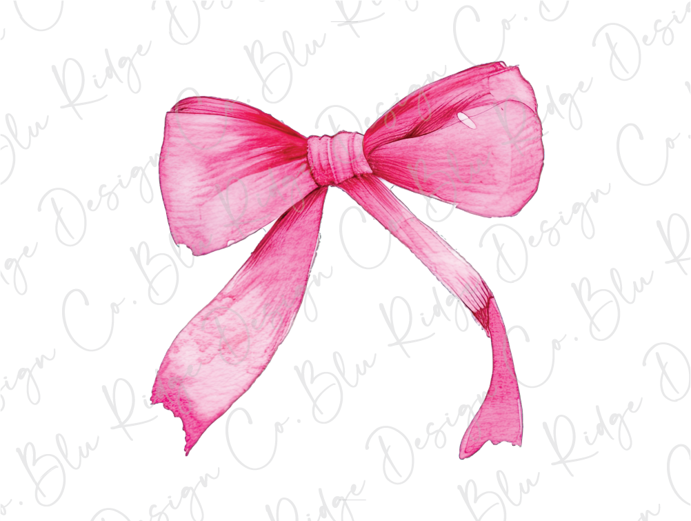 a pink bow on a white background