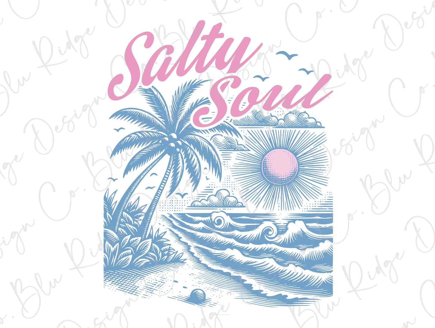 a t - shirt with the words salty soul on it