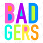 the text "BAD GERS" in a colorful, stylized font.