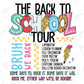 the back to school tour poster