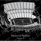 a black and white drawing of a memorial stadium