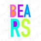 the word "BEARS" in a colorful, stylized font.