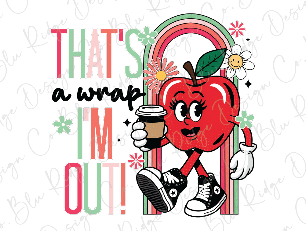 a red apple holding a cup of coffee