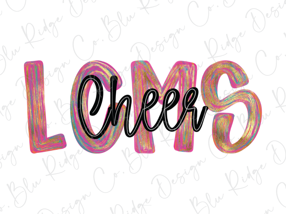 the word "LOMS" written in a stylized, colorful font.