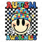 a picture of a person wearing a hat with autism on it