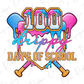 two baseball bats with the words 100 happy days of school