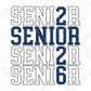 the words senior and senior on a white background