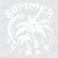 a picture of a palm tree with the words summer on it