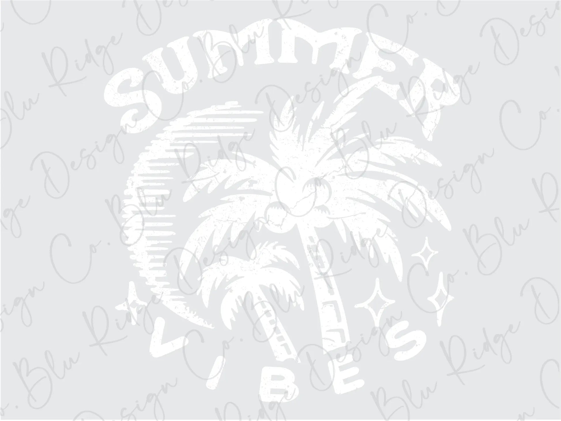 a picture of a palm tree with the words summer on it