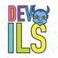 the word "DEVILS" with a blue devil mask and star-shaped eyes, and the word "LESS THAN 500" written below it.