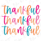 Thankful Stacked Colorful Graphic T-Shirt
