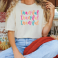 Thankful Stacked Colorful Graphic T-Shirt