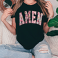 Pink Floral AMEN Graphic T-Shirt