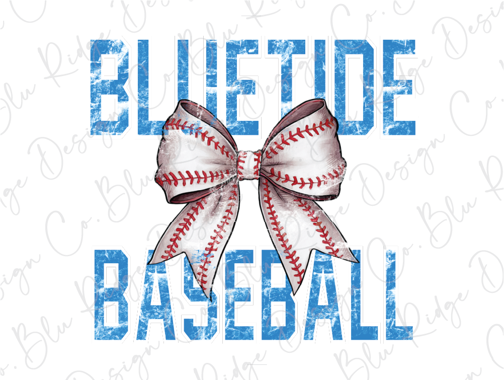 Long County Blue Tide Baseball Ribbon Graphic T-Shirt