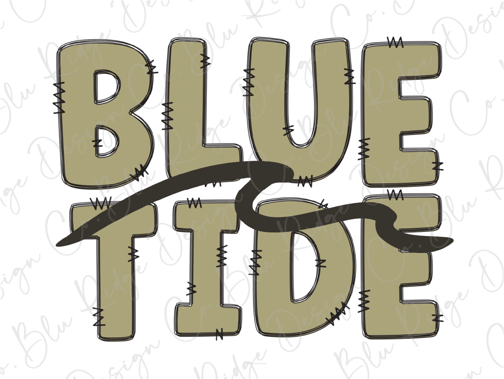 Blue Tide Camo (Back/Pocket Combo) Graphic T-Shirt