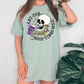 Let the Good Times Roll Drinking Mari Gras Skeleton with Beads Graphic T-Shirt