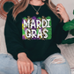 Mardi Gras Leopard Brush Strokes Graphic T-Shirt