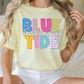 Blue Tide Long County School Mascot Spirit Graphic T-Shirt