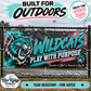 Vinyl banner zip tied to a chain link fence outdoors, tear resistant and fire rated