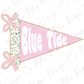 Long County Blue Tide Preppy Floral Pennant Flag Graphic T-Shirt