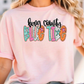Long County Blue Tide Colorful Doodle Letters Graphic T-Shirt