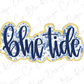 Blue Tide Blue Floral Faux Glitter Graphic T-Shirt