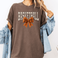 Faux Yarn Basketball Bow Graphic T-Shirt