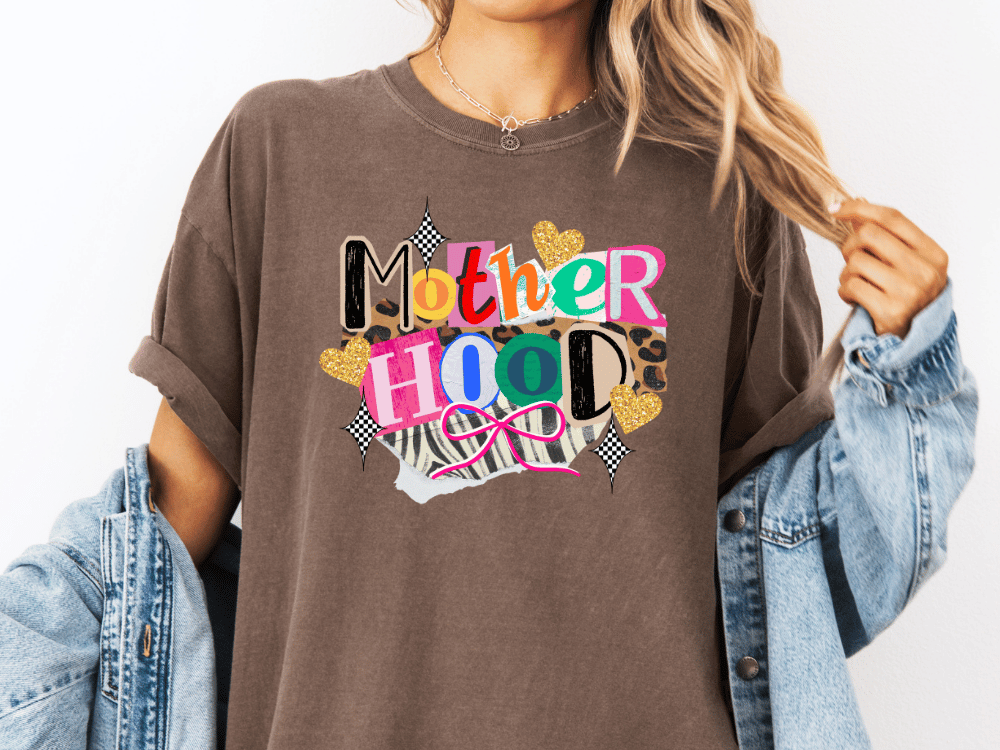 Colorful Retro Mother Hood Graphic T-Shirt