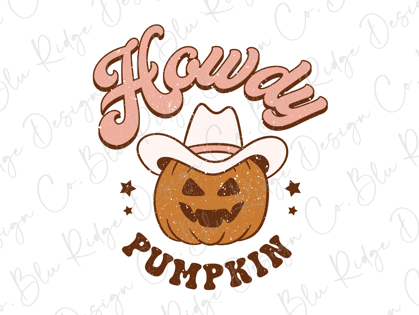 Howdy Pumpkin Halloween Cowboy Graphic T-Shirt