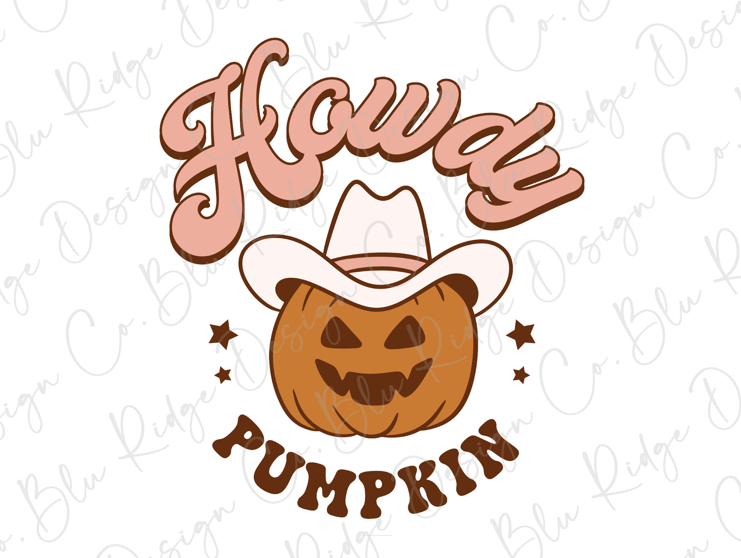 Howdy Pumpkin Halloween Cowboy Graphic T-Shirt