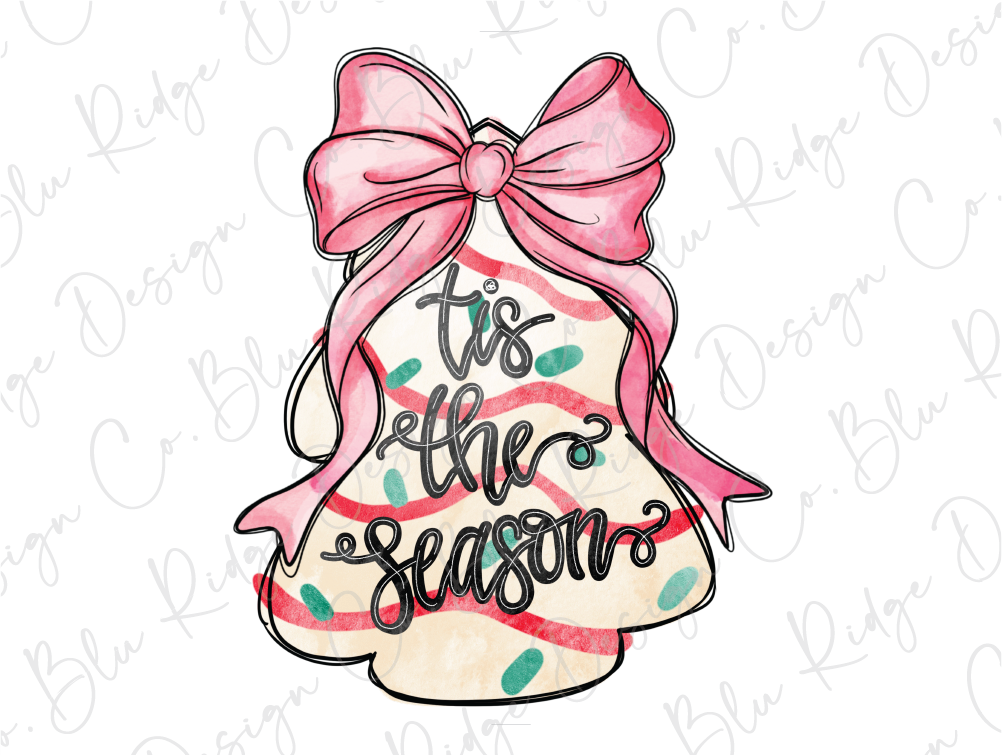 Tis the Season Christmas Tree Snack Cake Graphic T-Shirt