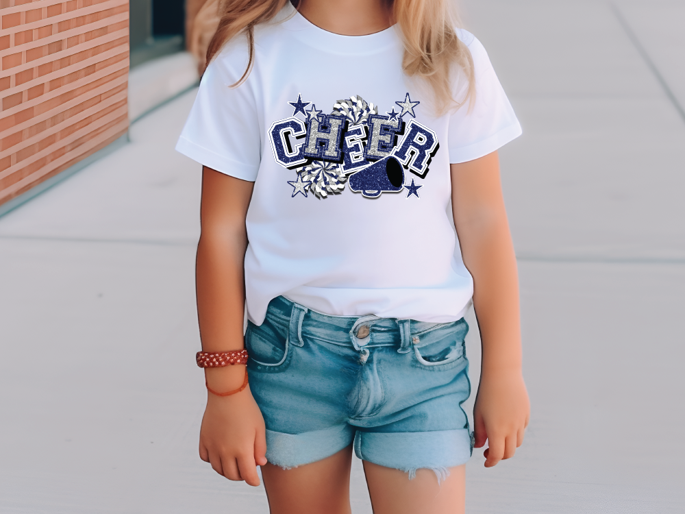 Glitter Cheer Graphic T-Shirt