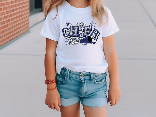 Glitter Cheer Graphic T-Shirt