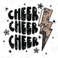 Cheer Leopard Lightning Bolt Graphic T-Shirt