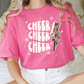 Cheer Leopard Lightning Bolt Graphic T-Shirt