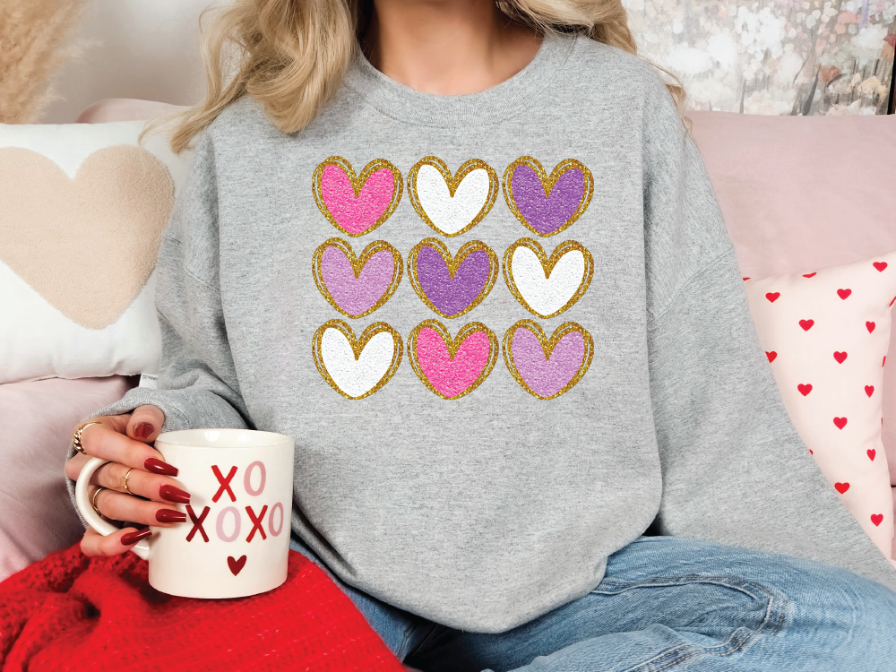 Valentines Day Candy Heart Collage Graphic T-Shirt