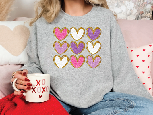 Valentines Day Candy Heart Collage Graphic T-Shirt