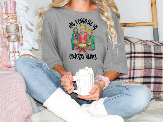 Oh Come Let Us Adore Him Graphic T-Shirt
